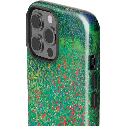 Poppy Field by Gustav Klimt iPhone 15 Pro Max Impact Case